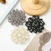 Pearl beaded hair net, hotel, bank, professional work, hair flower net bag, fashionable light luxury diamond-encrusted headwear factory direct sales Specification image